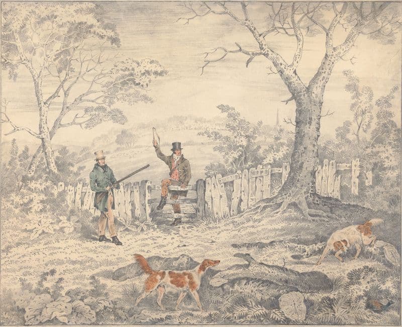 Setters and Pheasant as a canvas print