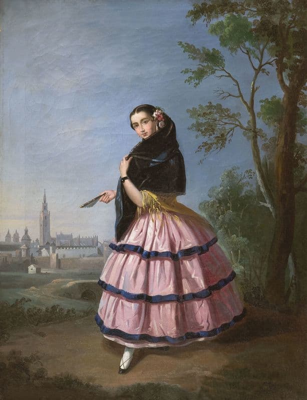 Seville Maja (c. 1850) as a canvas print