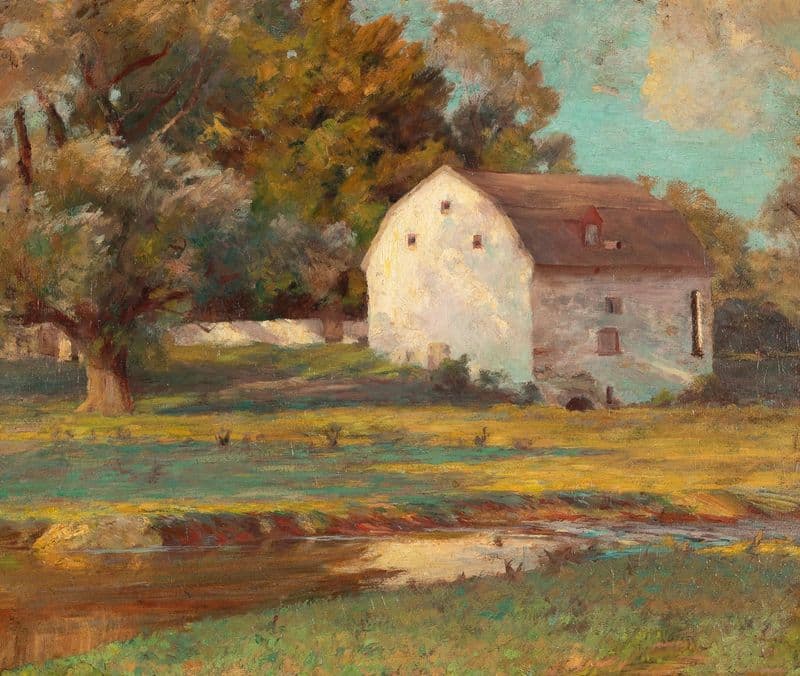 Shadows on the Barn as a canvas print