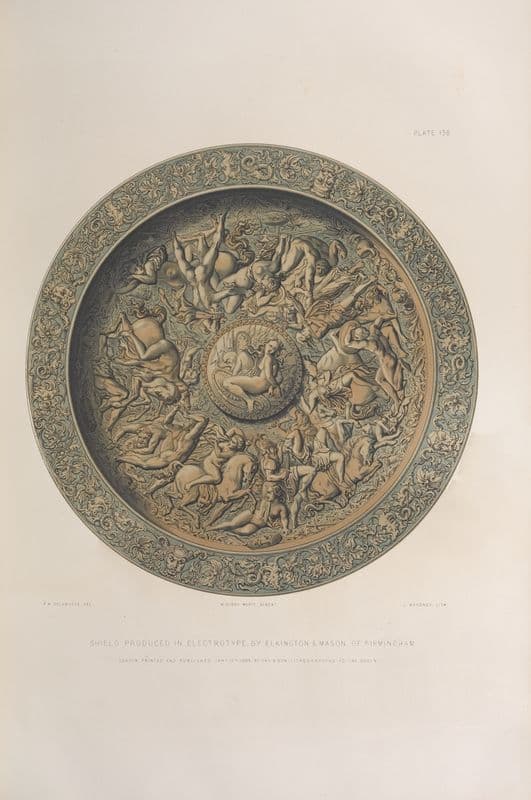 Shield produced in electrotype (1851 - 1853) as a canvas print