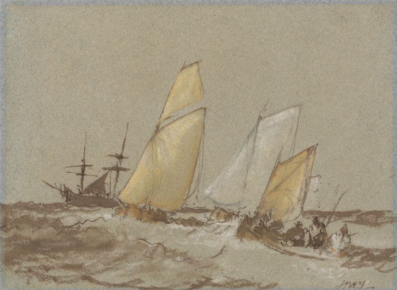 Shipping (between 1828 and 1830) as a canvas print