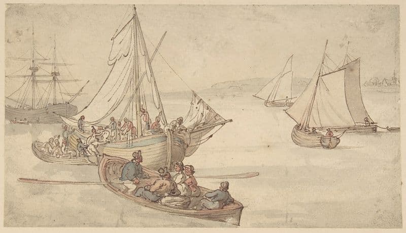Ships and Sailors (late 18th–early 19th century) as a canvas print