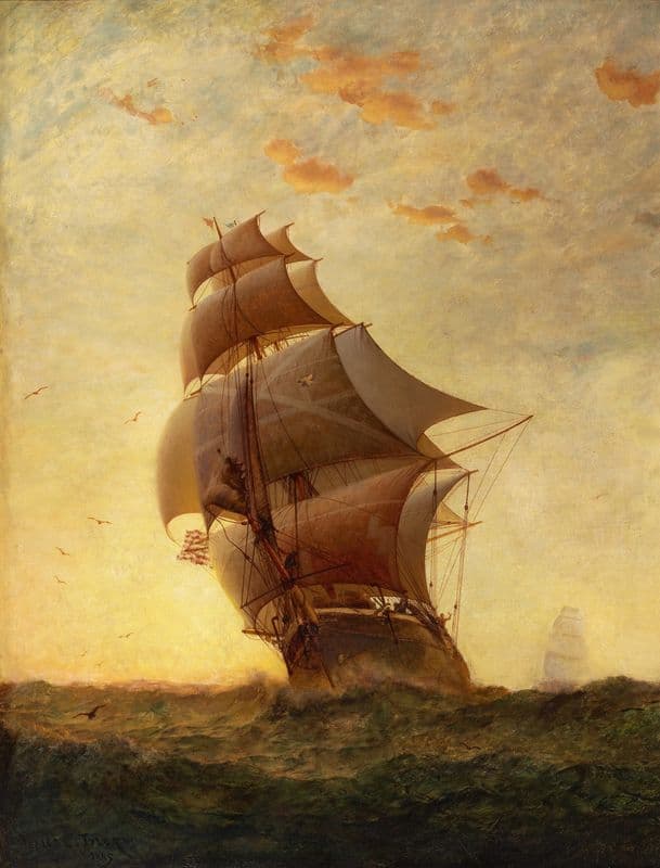 Ships at Sea as a canvas print