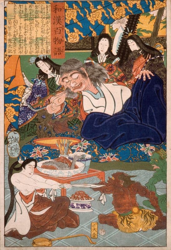 Shutendōji Surrounded by Women as a canvas print