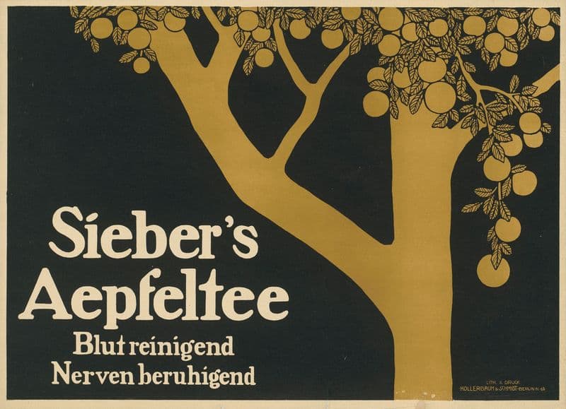 Sieber’s Apfeltee Blut reinigend Nerven beruhigend as a canvas print