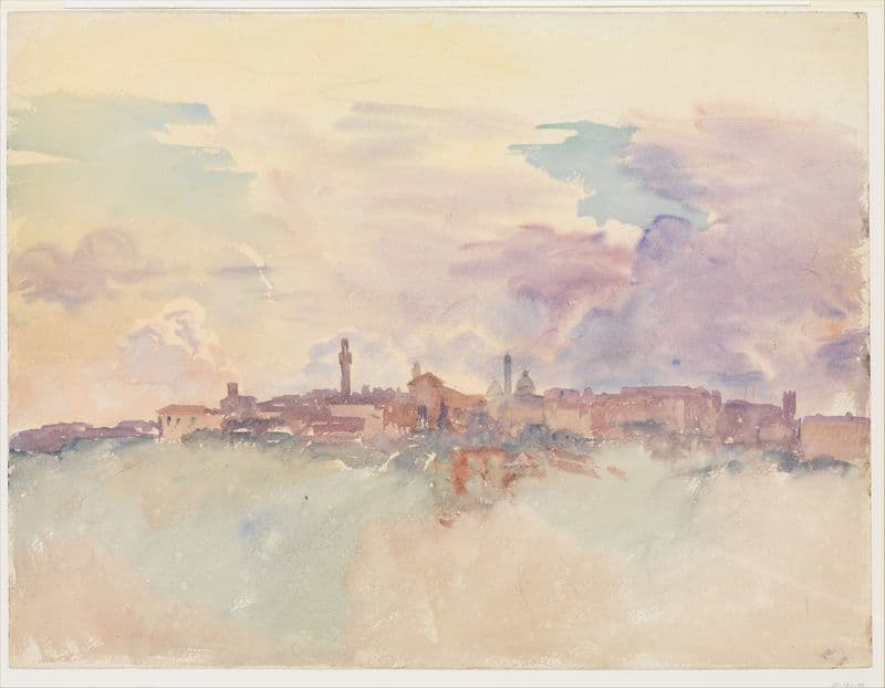 Siena (circa 1910) as a canvas print