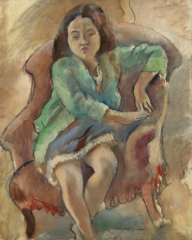 Simone D’alal (Jeune Fille Dans Une Bergère) as a canvas print
