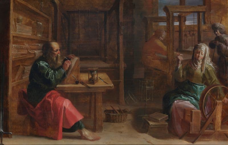 Sint-Paulus bij de heiligen Aquila en Priscilla (17th century) as a canvas print