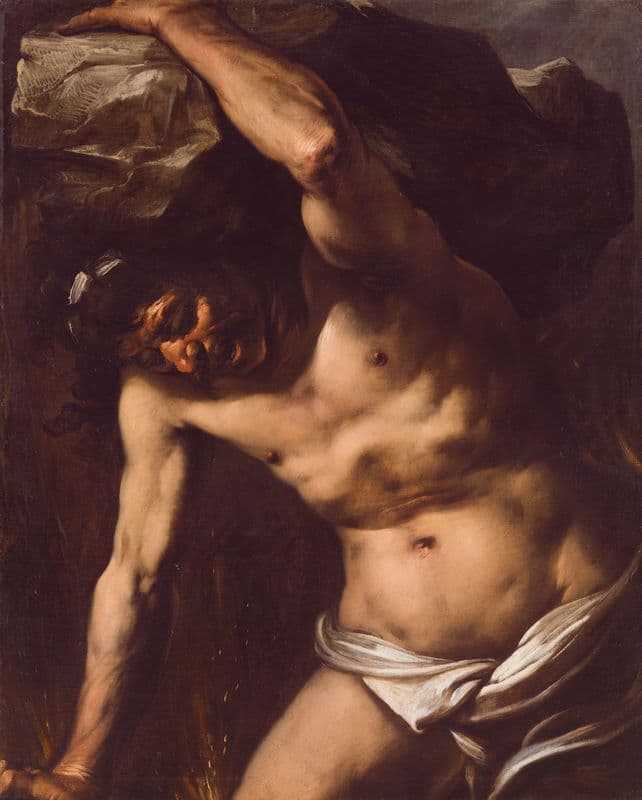 Sisyphus (ca. 1660) as a canvas print