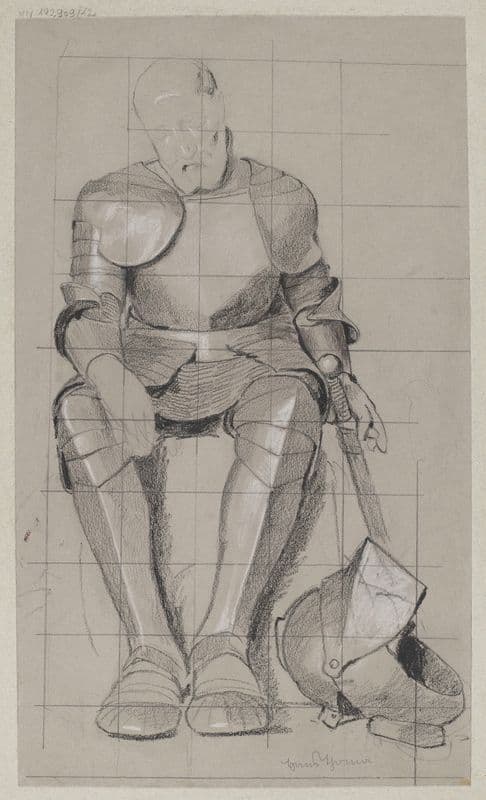 Sitting Knight as a canvas print
