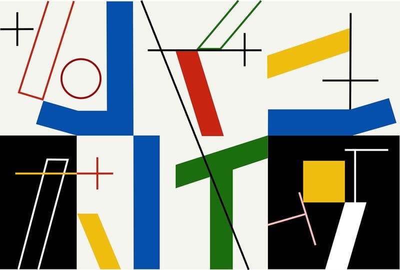 Six spaces with crosses as a canvas print