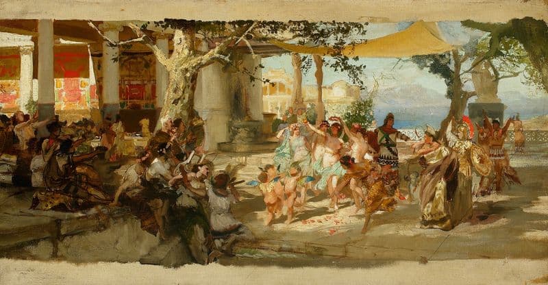 Sketch for “Judgement of Paris” (around 1892) as a canvas print