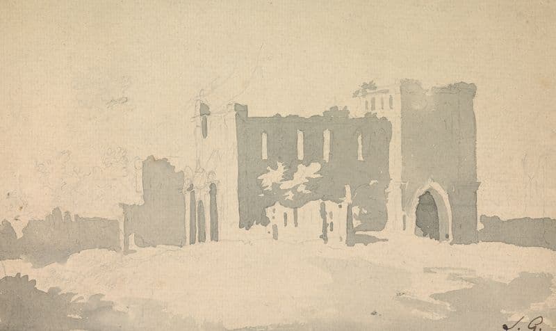 Sketch of Castle (ca. 1760) as a canvas print