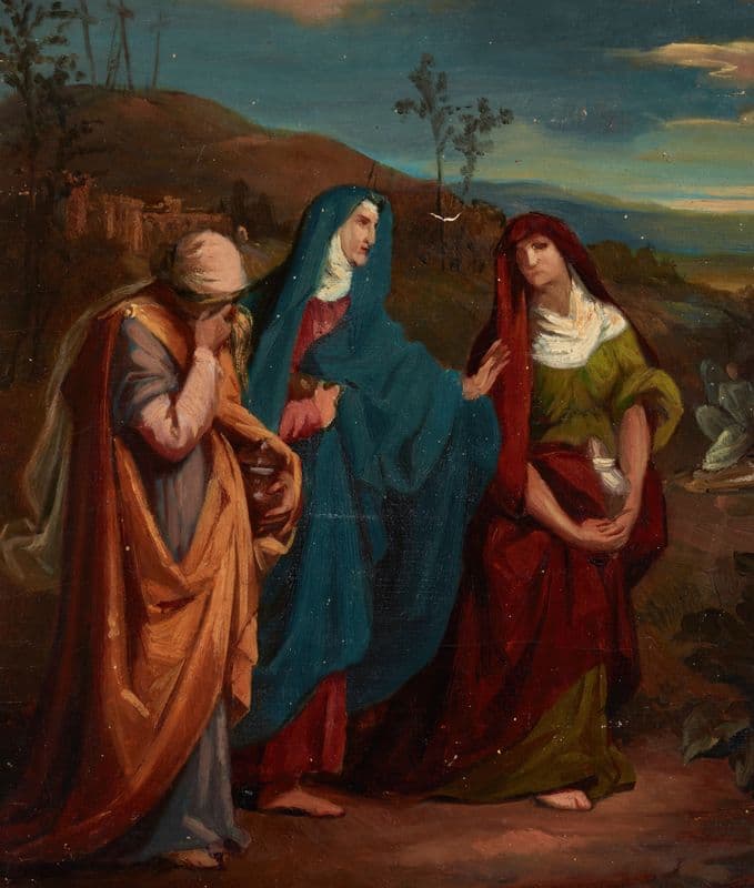 Sketch to the Painting ‘Three Marys Walking to Christ’s Tomb’ as a canvas print