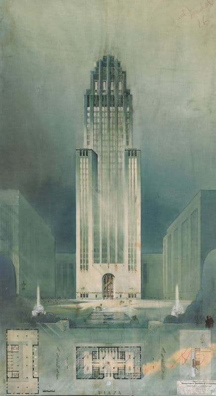 Skyscraper office building (1927-1928) as a canvas print