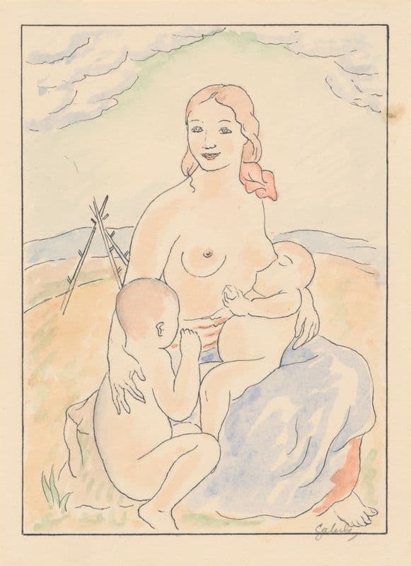 Slovak mother (1920–1930) as a canvas print
