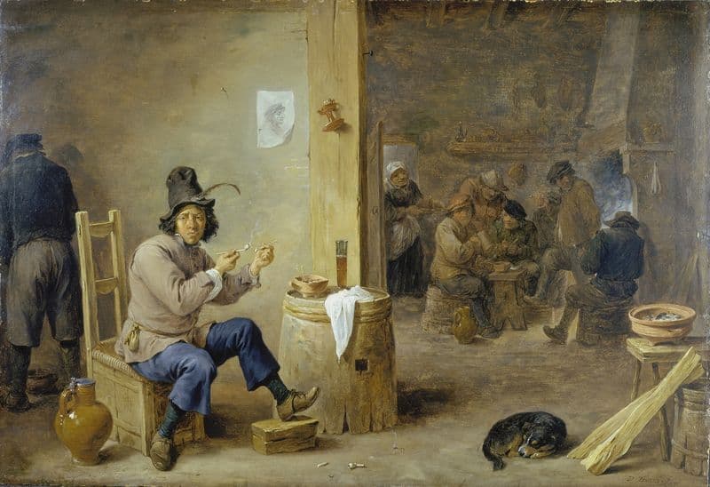 Smoker at an Inn (ca. 1659) as a canvas print