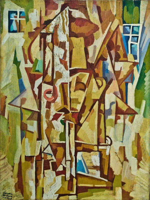 Smoker with a cigarette-holder (1915-1916) as a canvas print