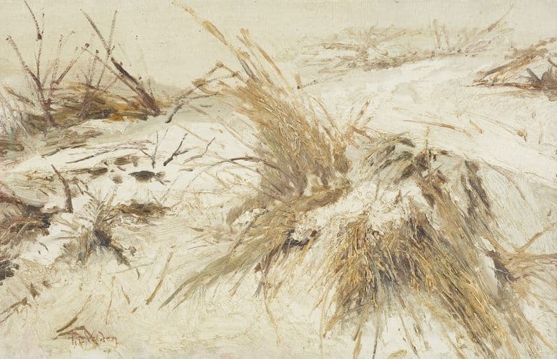 Snow on the sand dunes (circa 1889-90) as a canvas print