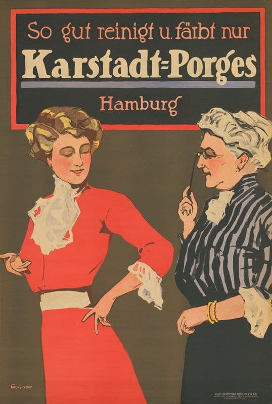 So gut reinigt und färbt nur Karstadt-Porges. Hamburg as a canvas print