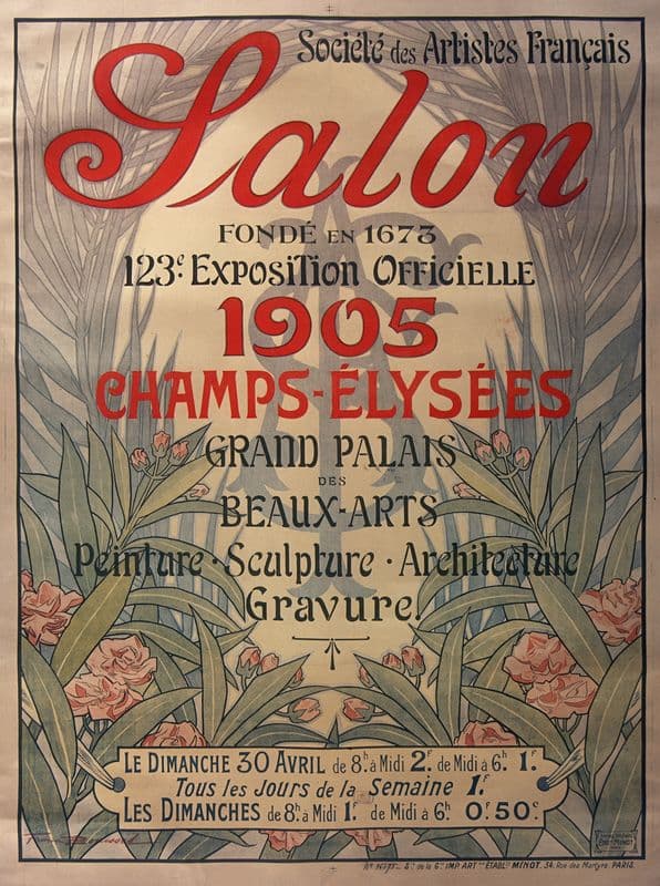 Société des artistes français. Salon 1905 as a canvas print
