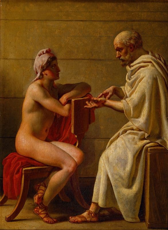 Socrates And Alcibiades (1813-1816) as a canvas print
