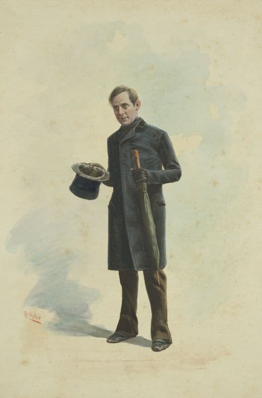 Sol Smith Russell as Noah Vale in the play A Poor Relation (1870 - 1897) as a canvas print