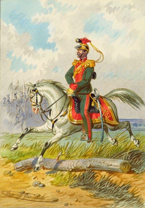 Soldat zu Pferd 5 as a canvas print