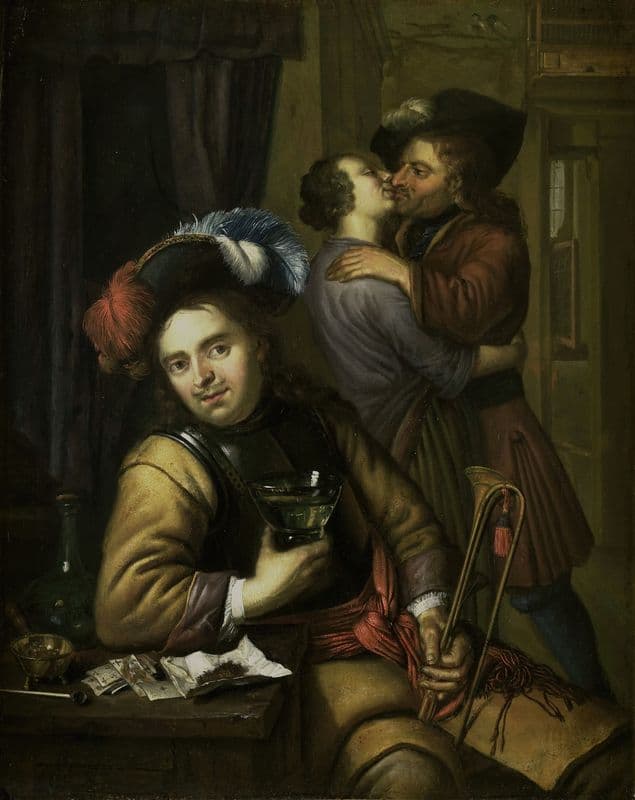 Soldier Scene (1680 - 1738) as a canvas print