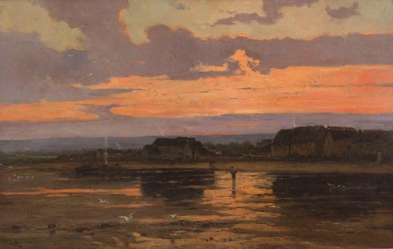 Solitude, le soir; Morsalines (Manche) as a canvas print