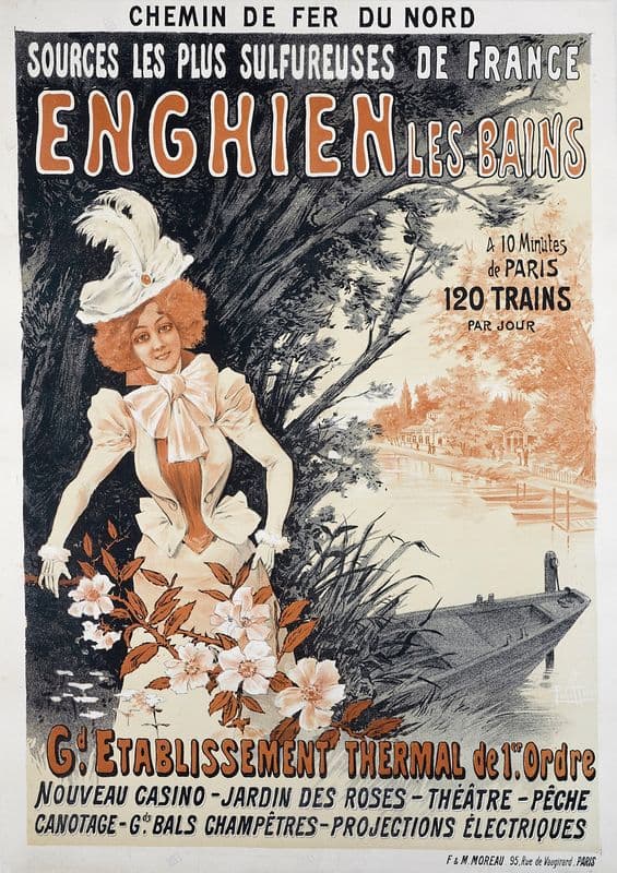 Sources Les Plus Sulfureuses De France Enghien Les Bains (1880-1900) as a canvas print