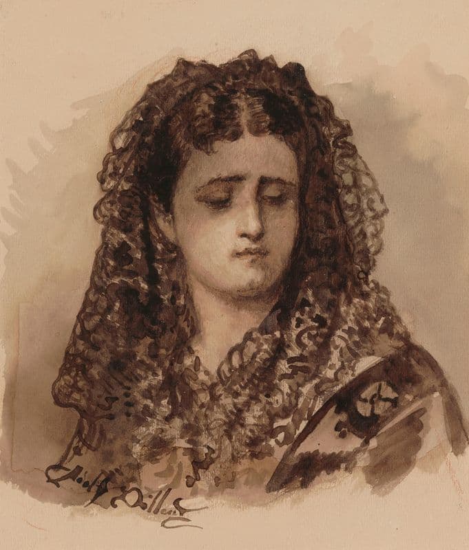 Spanish pious as a canvas print
