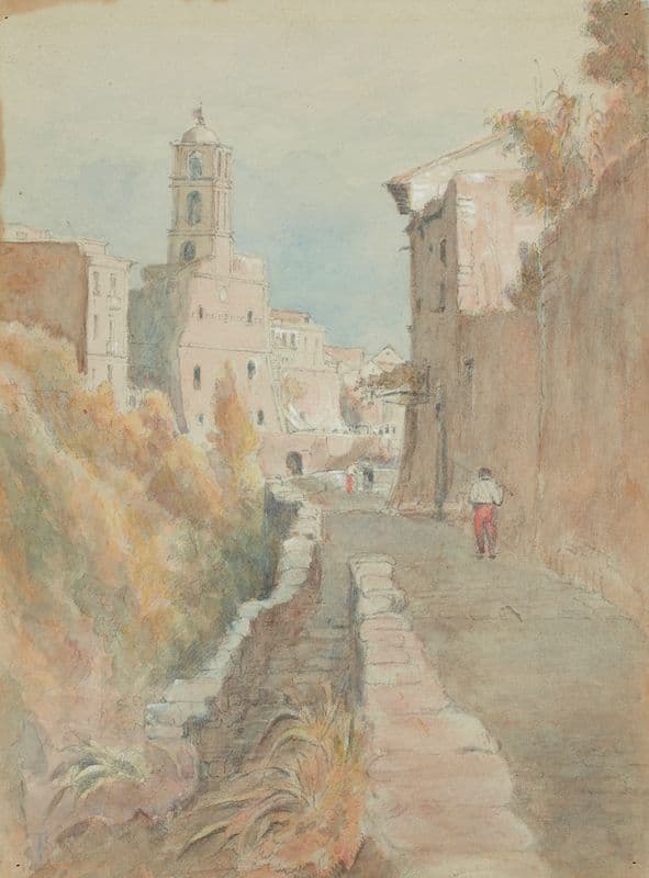 Spanish street scene as a canvas print