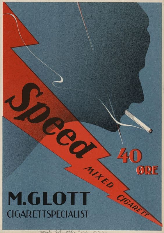Speed mixed cigarett 40 øre as a canvas print