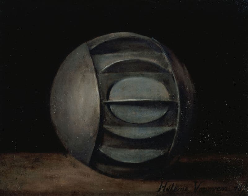Sphère métallique utilisée pendant le siège de 1870-71, pour le transport des dépêches par eau as a canvas print