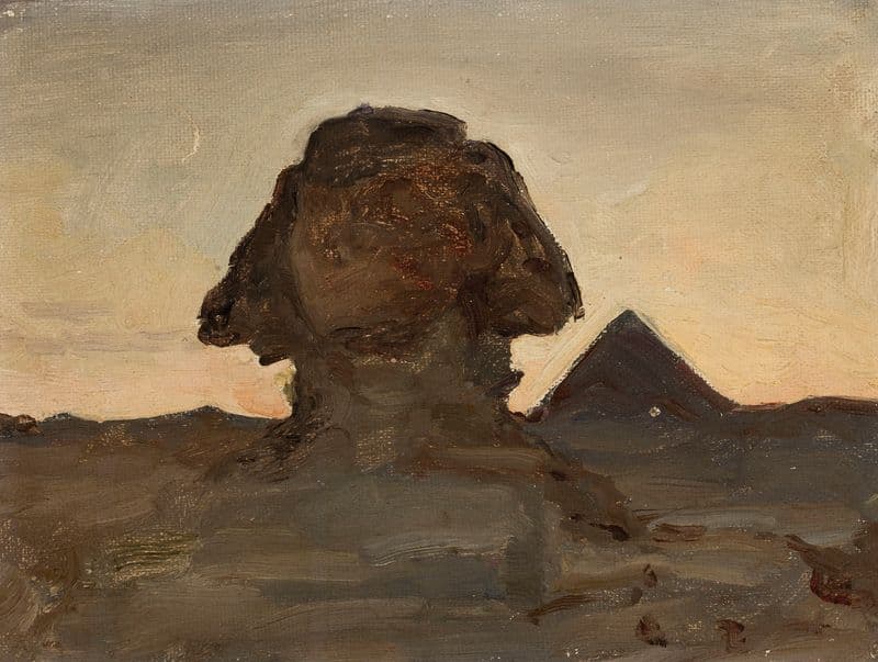 Sphinx by the moonlight. From the journey to Egypt as a canvas print
