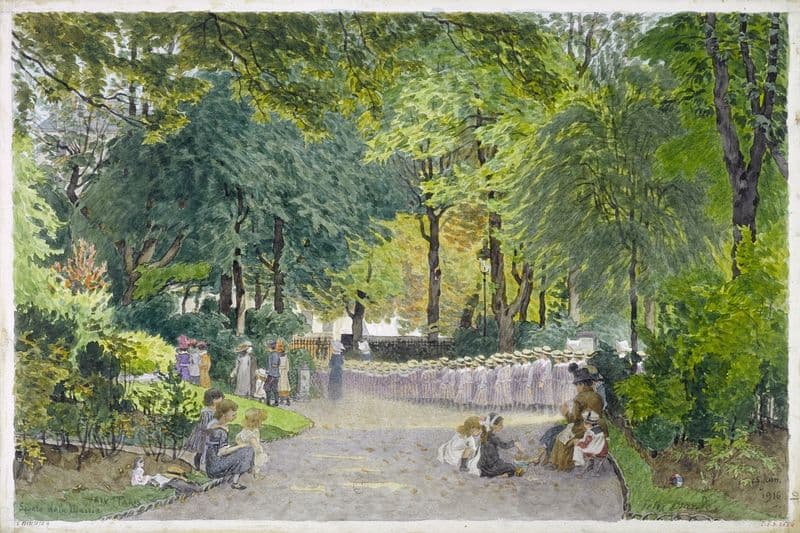Square de la Mairie du XIVème arrondissement as a canvas print