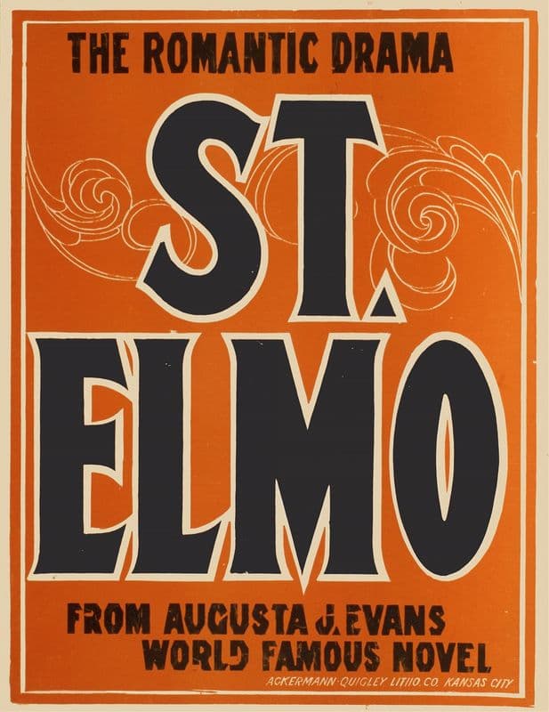 St. Elmo the romantic drama as a canvas print