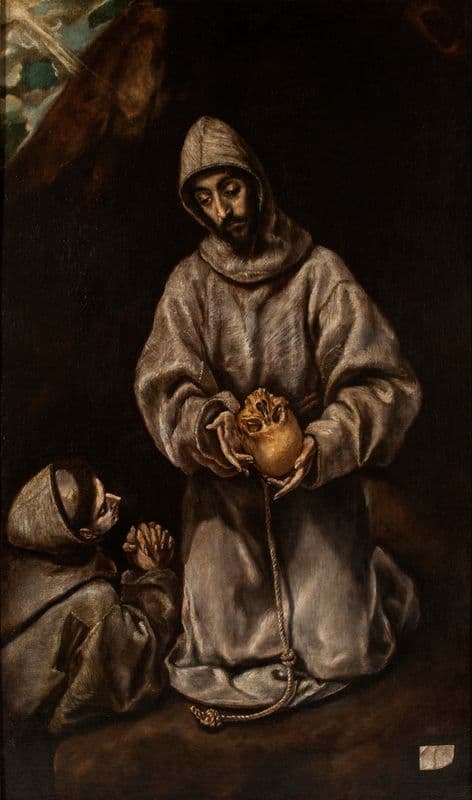 St Francis and Brother Rufus as a canvas print