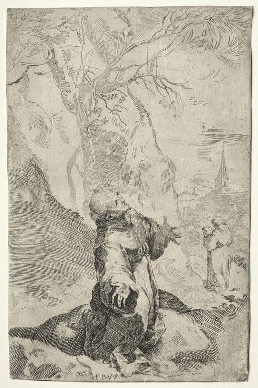 St. Francis Receiving the Stigmata (c. 1581) as a canvas print