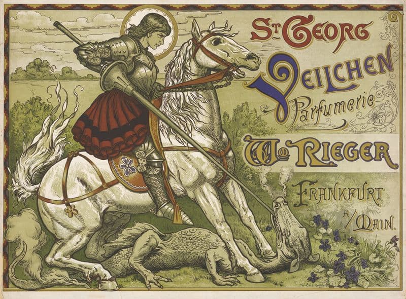 St Georg Veilchen Parfümerie as a canvas print