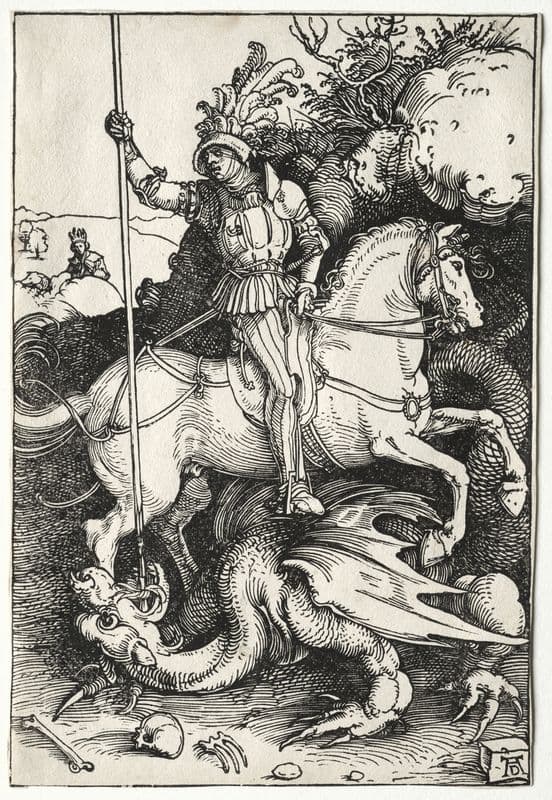 St. George Killing the Dragon (1500s) as a canvas print