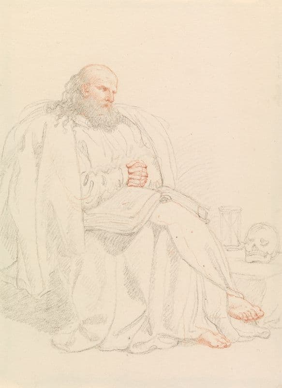 St. Jerome Meditating as a canvas print