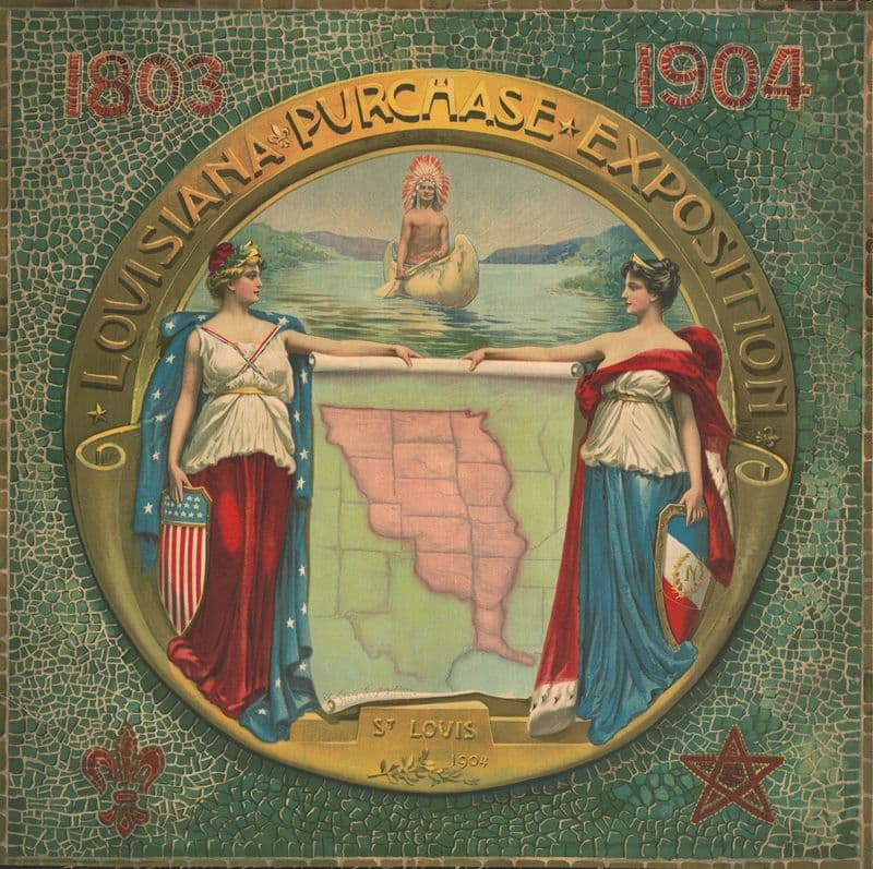 St. Louis exposition medallion design as a canvas print