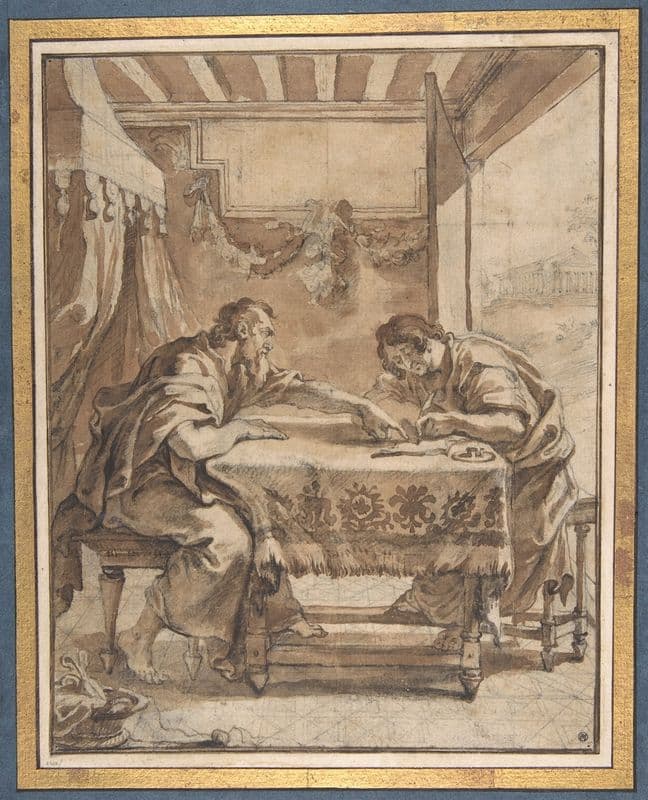 St. Paul Dictating at Ephesus (17th century) as a canvas print