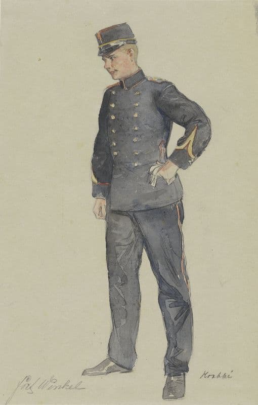 Staande sergeant (1878 - 1931) as a canvas print