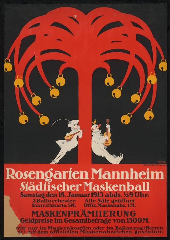 Städtischer Maskenball im Rosengarten Mannheim as a canvas print