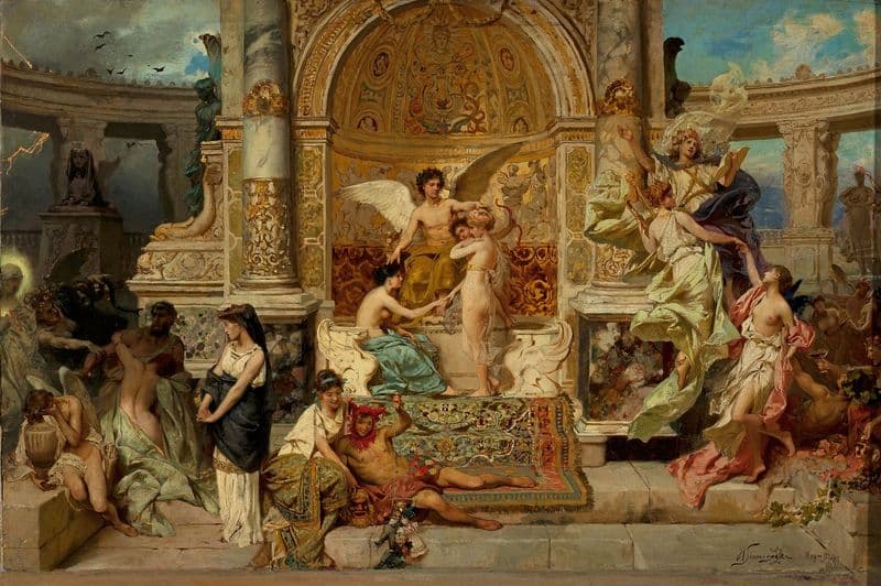 Stage curtain in the Kraków theatre, sketch (1893-1894) as a canvas print