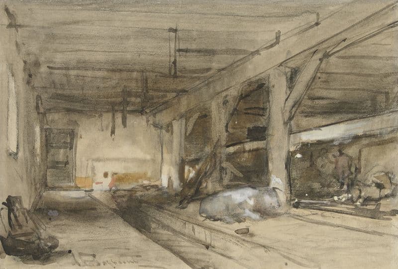 Stalinterieur (1827 - 1891) as a canvas print
