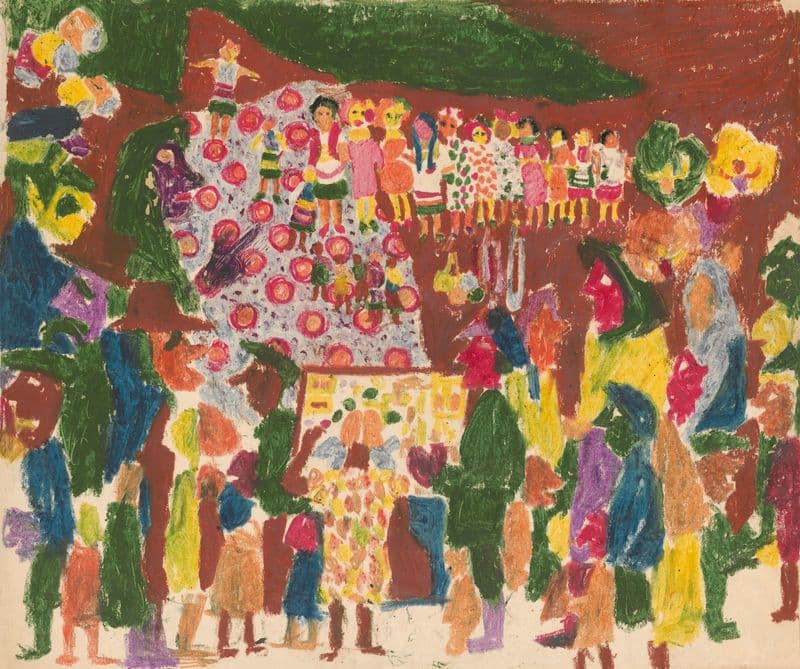 Stall with toys II as a canvas print